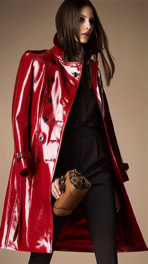 burberry patent trench coat|Burberry trench coats damen.